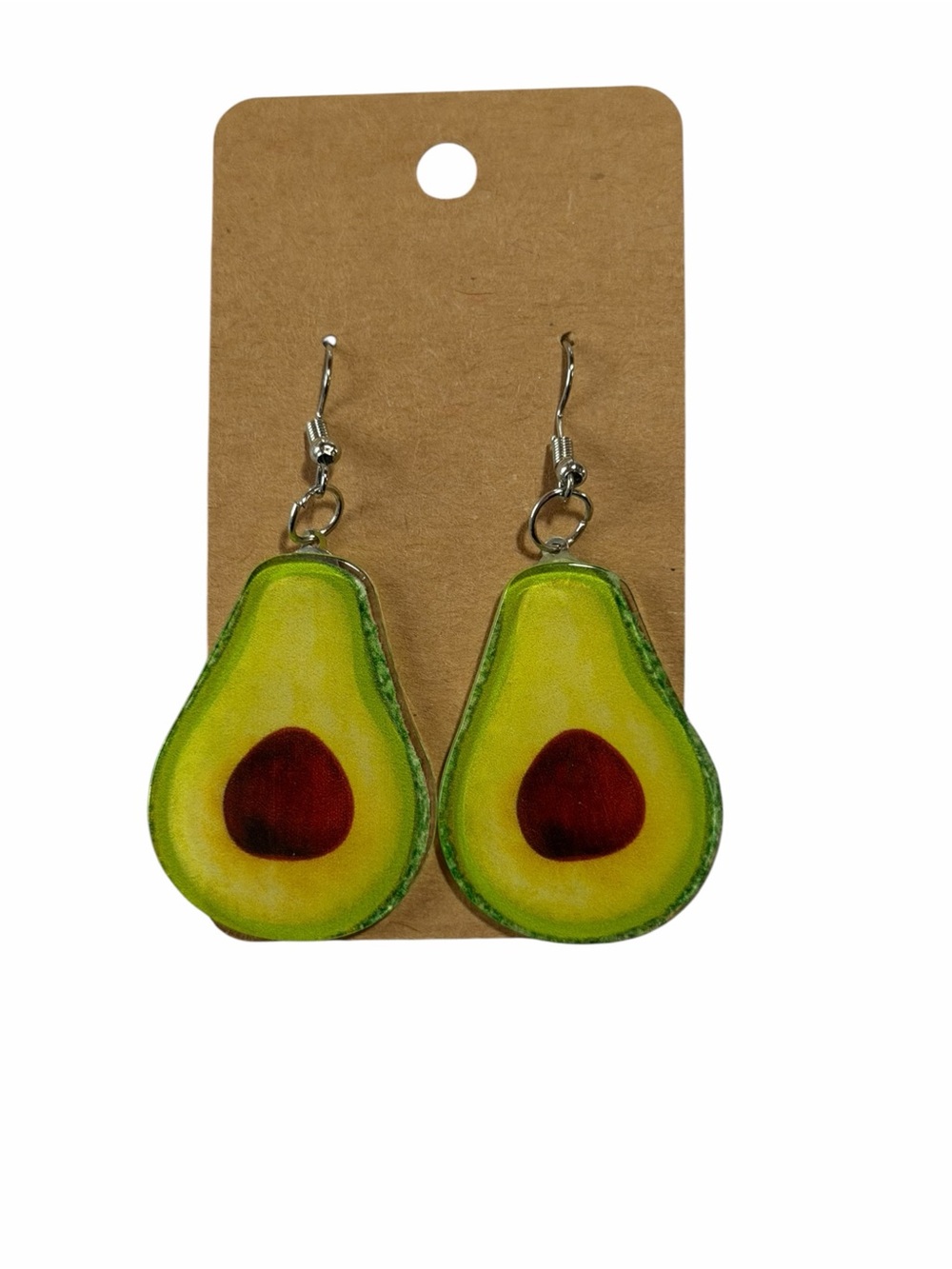 Avocado Drop Dangle Earrings - Green